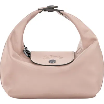 Longchamp Le Pliage Xtra Round Leather Top Handle Bag In White