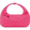 Longchamp Le Pliage Xtra Round Leather Top Handle Bag In Pink