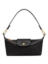 Longchamp Le Pilage Xtra Black Crossbody Bag With Removable Shoulder Strap And Embossed Logo On The Front In L