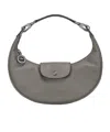 Longchamp Le Pliage Xtra Round Leather Top Handle Bag In Gray