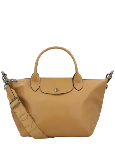 Longchamp Le Pliage Xtra Small Leather Handbag In Brown