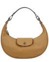 Longchamp Le Pliage Xtra Small Leather Shoulder Bag In Brown