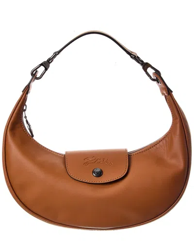 Longchamp Le Pliage Xtra Small Leather Shoulder Bag In Brown