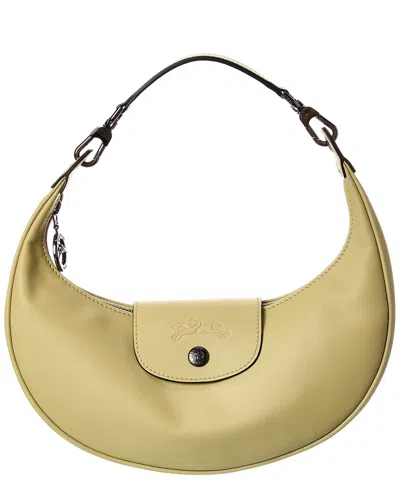 Longchamp Le Pliage Xtra Small Leather Shoulder Bag In Green