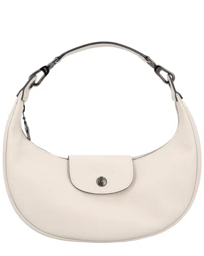 Longchamp Le Pliage Xtra Small Leather Shoulder Bag In White