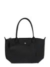 Longchamp Le Pliage Xtra Snap-buttoned Medium Tote Bag In Black