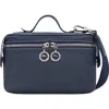 Longchamp Le Pliage Xtra Worker Leather Toolkit Train Case In Blue
