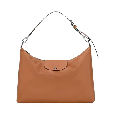 Pre-owned Longchamp Le Pliage Xtra Xl Hobo Bag 'cashew' | Tan | Women's Size Onesize