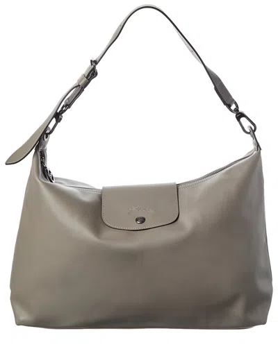 Longchamp Le Pliage Xtra Xl Leather Hobo Bag In Gray