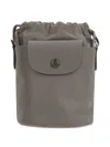 Longchamp Le Pliage Xtra Xs Drawstring Leather Cross Body Bag In Gray
