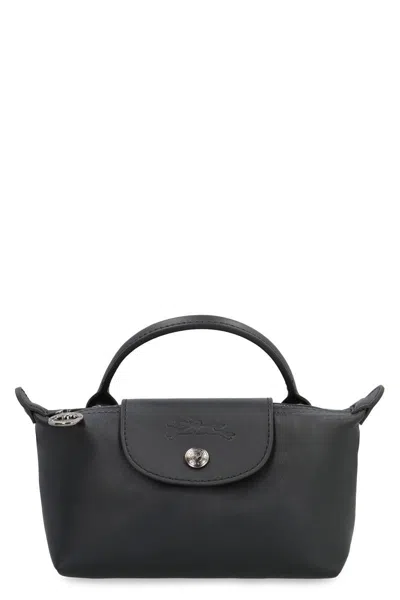 Longchamp Extra Small Le Pliage Xtra Leather Top Handle Bag In Black