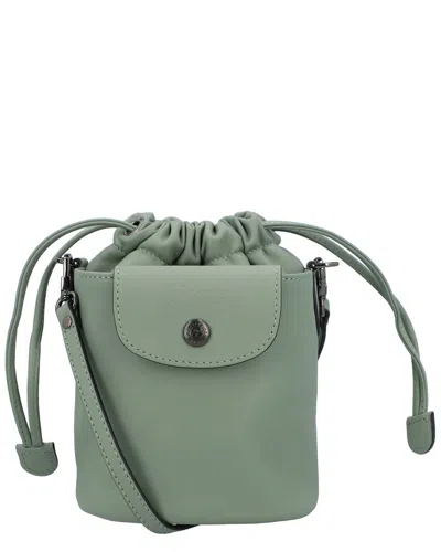 Longchamp Le Pliage Xtra Xs Leather Bucket Bag In Grey