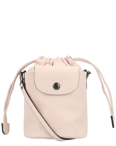 Longchamp Le Pliage Xtra Xs Leather Bucket Bag In Sand