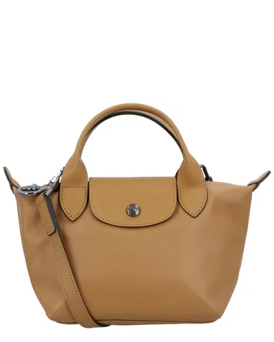 Longchamp Le Pliage Xtra Xs Leather Handbag In Brown