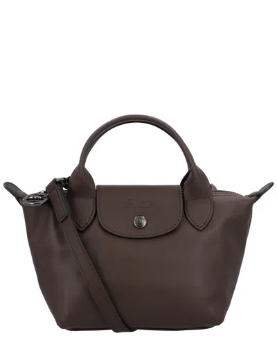 Longchamp Le Pliage Xtra Xs Leather Handbag In Brown