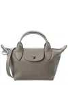 Longchamp Le Pliage Xtra Xs Leather Handbag In Gray