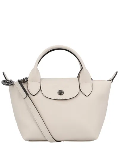 Longchamp Le Pliage Xtra Xs Leather Handbag In White