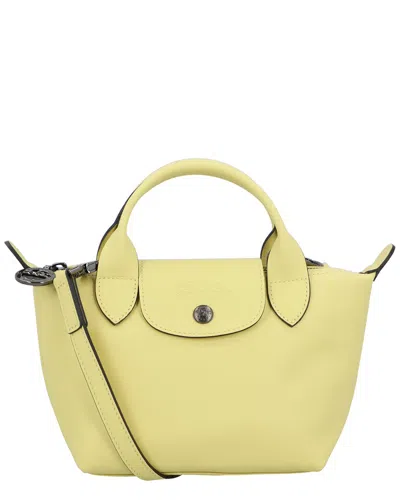 Longchamp Le Pliage Xtra Xs Leather Handbag In Yellow