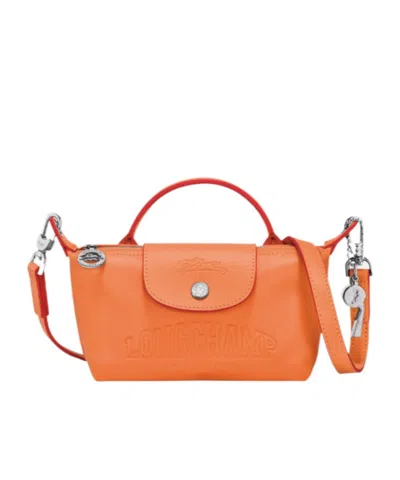 Longchamp Le Pliage Xtra Xs Logo Shoulder Bag In Orange