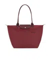 Longchamp Le Pliage Green Recycled Canvas Large Shoulder Tote