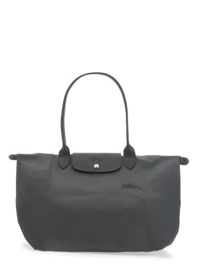 Longchamp Le Pliage Zip-up Large Shoulder Bag In Gray