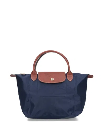 Longchamp Le Pliage Zip-up Small Tote Bag In Blue
