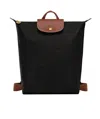 Longchamp M Le Pliage Original Black Backpack In Black