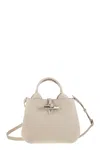 Longchamp A.p.c. Shoulder Bag In Crumpled Leather In White
