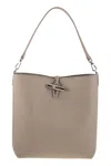 Longchamp Medium Le Roseau Leather Hobo Bag In Brown