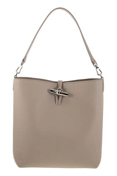 Longchamp Le Roseau - Hobo Bag M In Brown