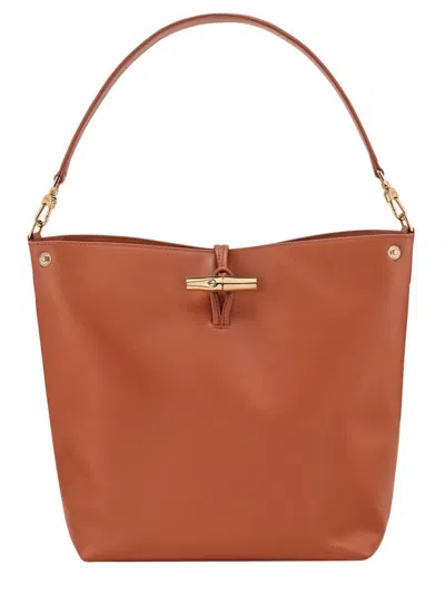 Longchamp Hobo Bag M Le Roseau In Black