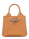 Longchamp 'le Roseau' Beige Handbag  With Toggle Closure