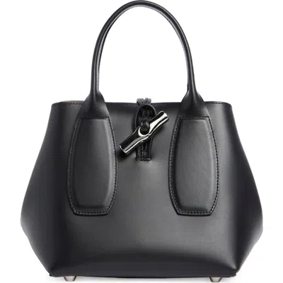 Longchamp Le Roseau Box Cube Handbag In Black