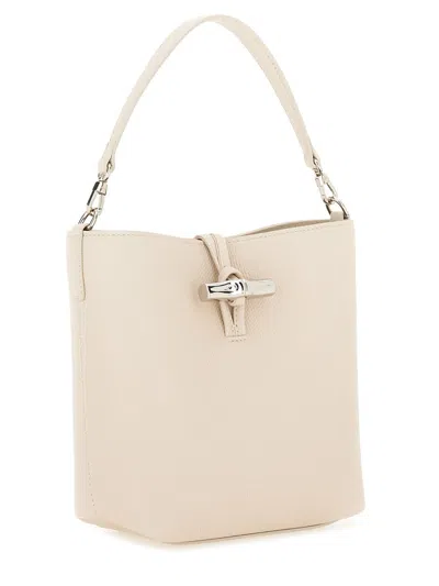Longchamp Le Roseau Bucket Bag In White