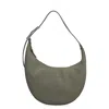 Longchamp Le Roseau Calf Leather Hobo Bag In Green