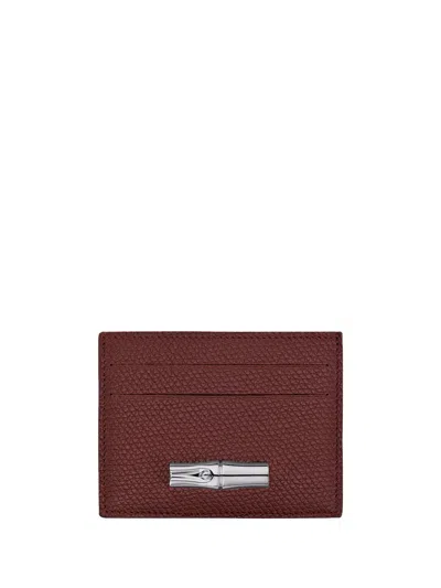 Longchamp `le Roseau` Card Holder In Pink