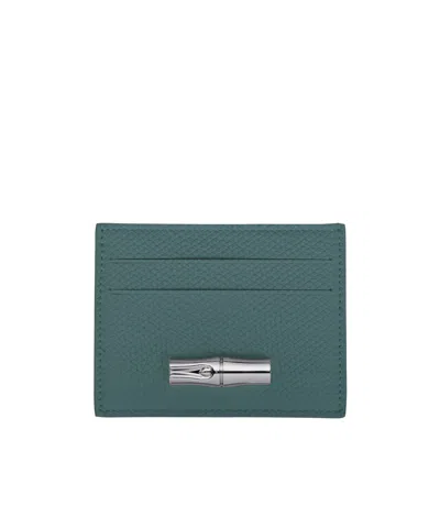 Longchamp Le Roseau Cardholder In Blue