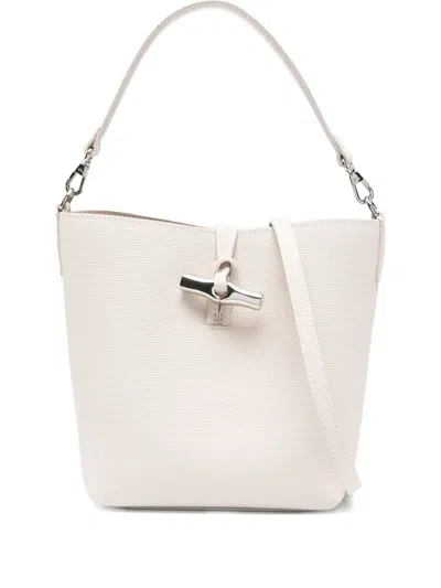 Longchamp Le Roseau Clasp-detail Bucket Bag In Neutral