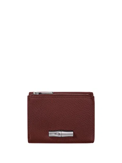 Longchamp `le Roseau` Compact Wallet In Pink