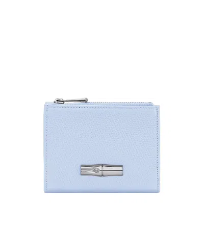 Longchamp Le Roseau Compact Wallet In Wave