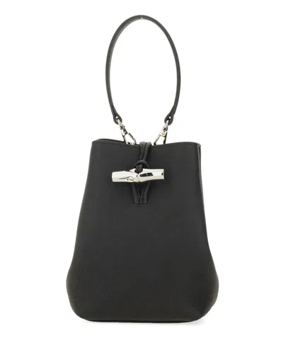 Longchamp Le Roseau Crossbody Bag In Black