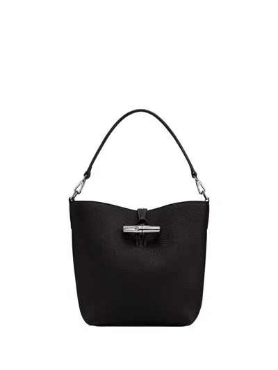 Longchamp `le Roseau` Extra Small Bucket Bag In Black