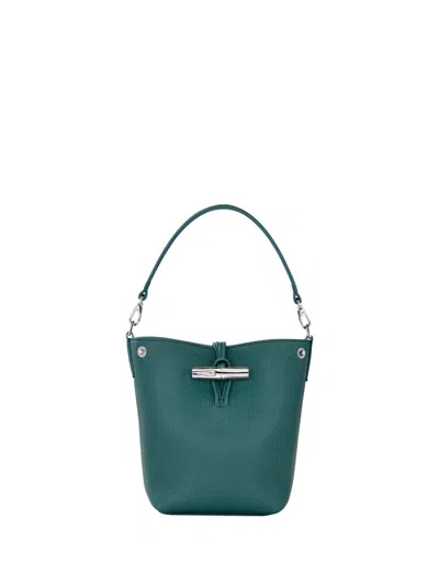 Longchamp `le Roseau` Extra Small Bucket Bag In Blue