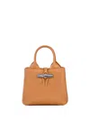 Longchamp 'le Roseau' Beige Handbag  With Toggle Closure