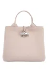 Longchamp 'le Roseau L Handle Bag With In Neutro