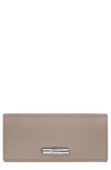 Longchamp Le Roseau Leather Continental Wallet In Clay