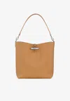 Longchamp M Le Roseau In Walnut Colour Hobo Bag In Brown