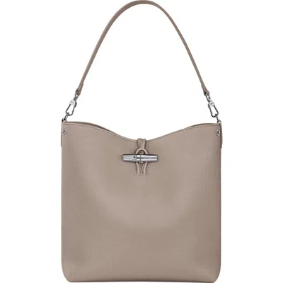 Longchamp Extra Small Le Roseau Leather Bucket Bag In Clay