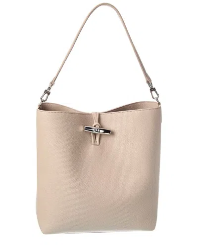 LONGCHAMP LE ROSEAU LEATHER HOBO BAG