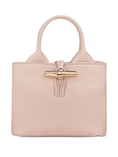Longchamp Le Roseau Leather Mini Bag In Pink